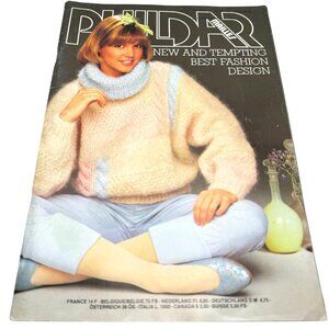Vtg 83 Phildar Mailles Fashion Knitting Magazine France Mohair Sweaters Cardigan